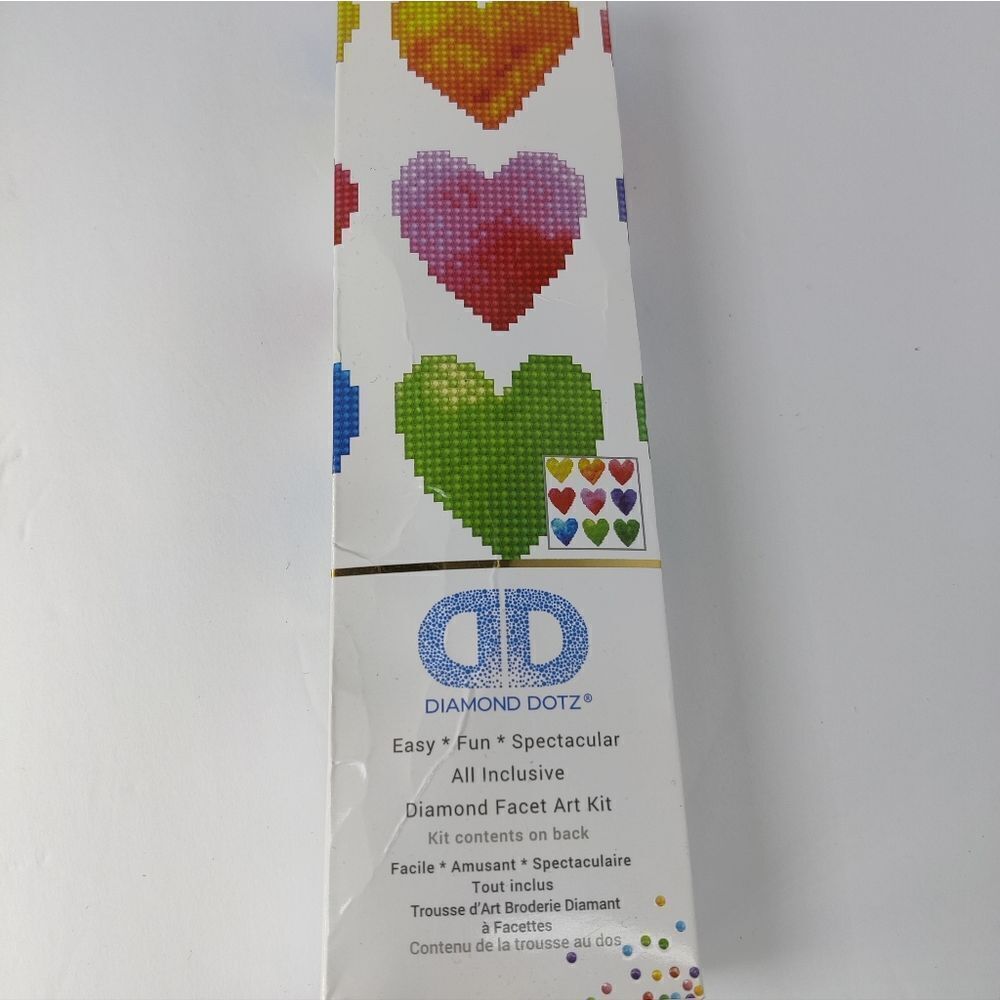 Diamond Dotz Facet Art Kit Love Rainbow Hearts Art Crafts Painting Crystal - Picture 12 of 12